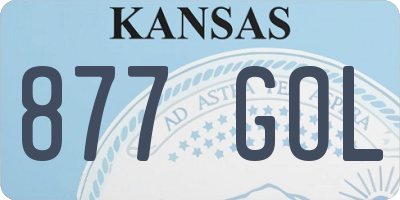 KS license plate 877GOL