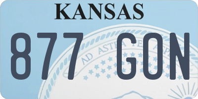 KS license plate 877GON