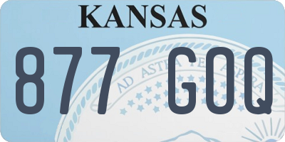 KS license plate 877GOQ