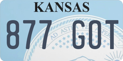 KS license plate 877GOT