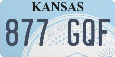 KS license plate 877GQF