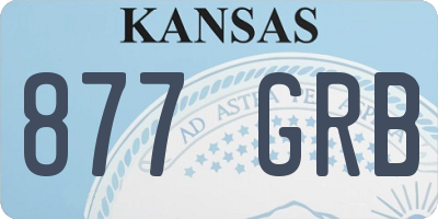 KS license plate 877GRB
