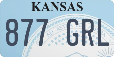 KS license plate 877GRL