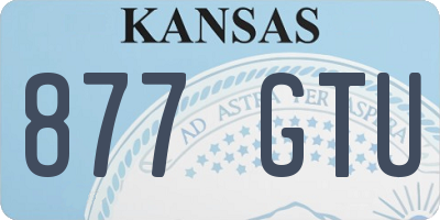 KS license plate 877GTU