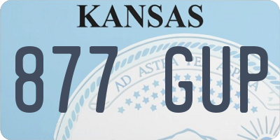 KS license plate 877GUP