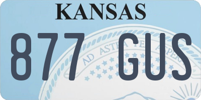 KS license plate 877GUS