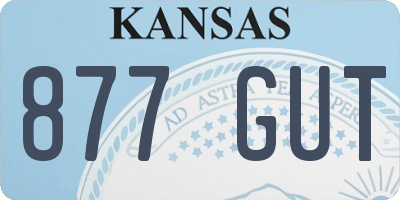 KS license plate 877GUT