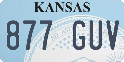 KS license plate 877GUV