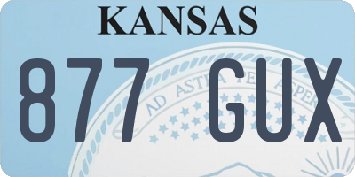 KS license plate 877GUX