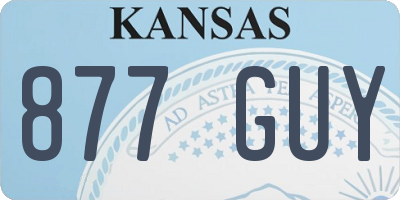 KS license plate 877GUY