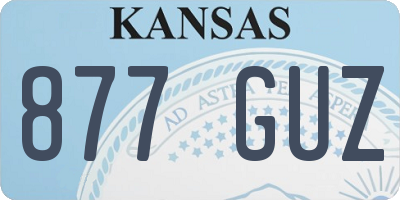 KS license plate 877GUZ