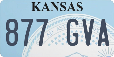 KS license plate 877GVA