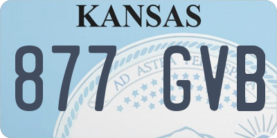 KS license plate 877GVB