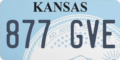 KS license plate 877GVE