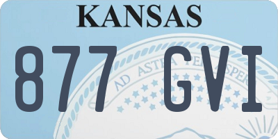 KS license plate 877GVI