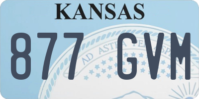 KS license plate 877GVM