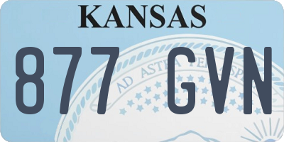 KS license plate 877GVN
