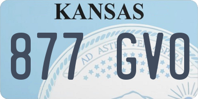 KS license plate 877GVO