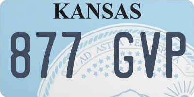 KS license plate 877GVP