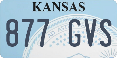 KS license plate 877GVS