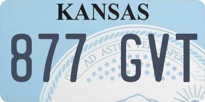 KS license plate 877GVT