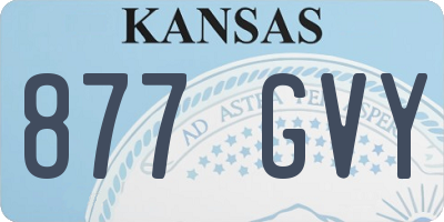 KS license plate 877GVY