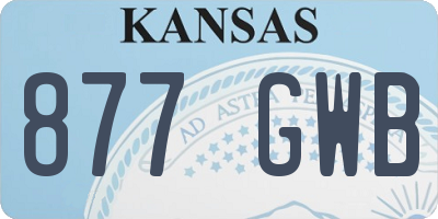 KS license plate 877GWB