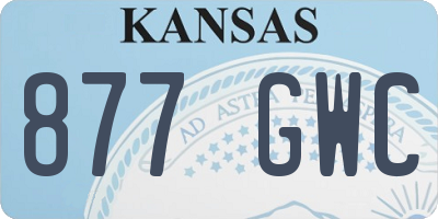 KS license plate 877GWC