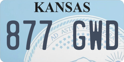 KS license plate 877GWD
