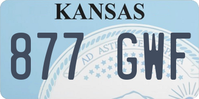 KS license plate 877GWF