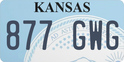KS license plate 877GWG
