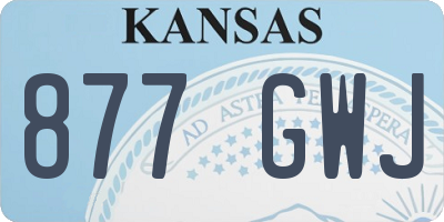 KS license plate 877GWJ