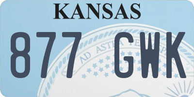 KS license plate 877GWK