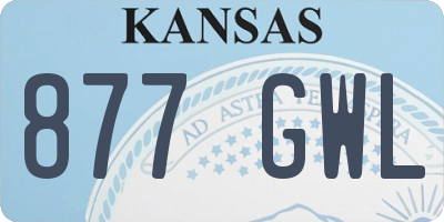 KS license plate 877GWL