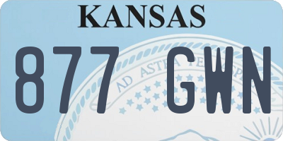 KS license plate 877GWN