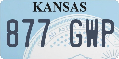 KS license plate 877GWP