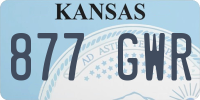 KS license plate 877GWR