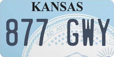 KS license plate 877GWY