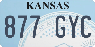 KS license plate 877GYC