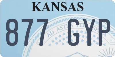 KS license plate 877GYP