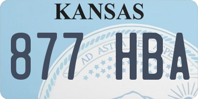 KS license plate 877HBA