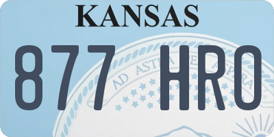 KS license plate 877HRO