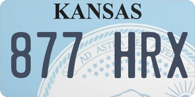 KS license plate 877HRX