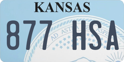 KS license plate 877HSA