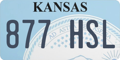 KS license plate 877HSL