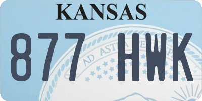 KS license plate 877HWK