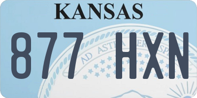 KS license plate 877HXN