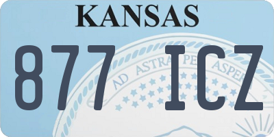 KS license plate 877ICZ
