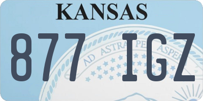 KS license plate 877IGZ