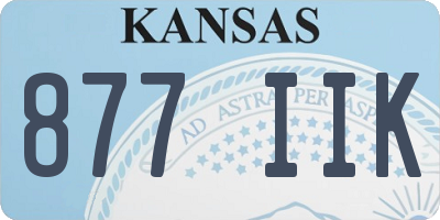 KS license plate 877IIK